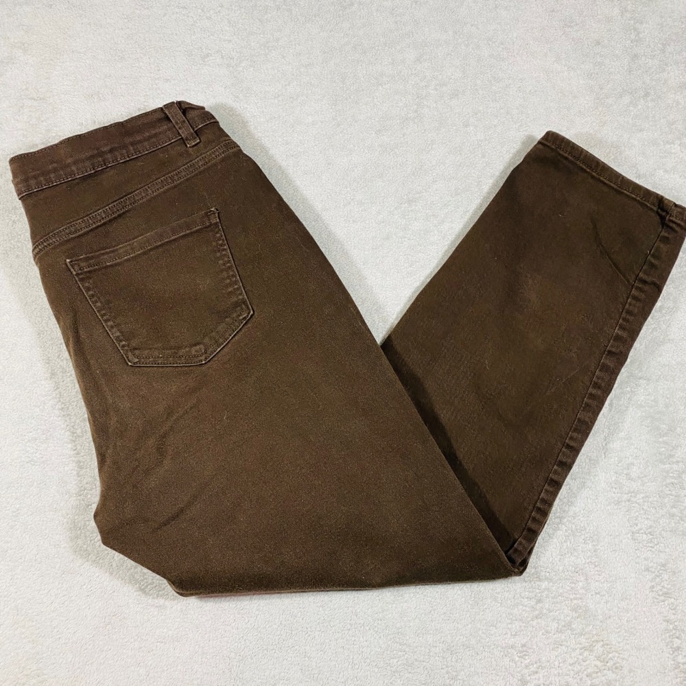 Gloria Vanderbilt Amanda‎ Jeans Women 16W Brown High Rise Tapered Stretch Denim